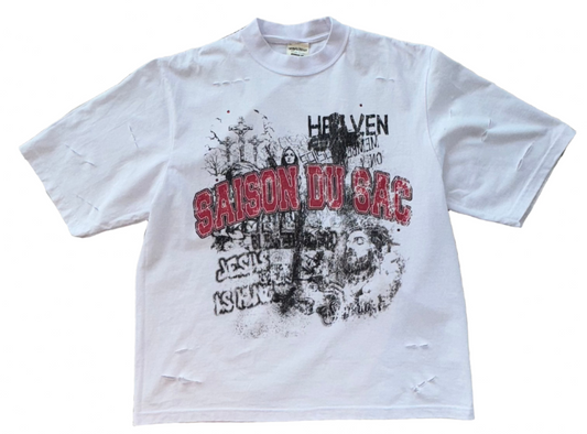 Redemption Rhinestone Ripped Drop Tee