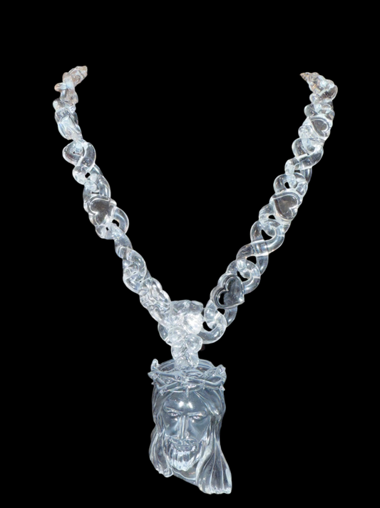 Acrylic Jesus Heart Chain