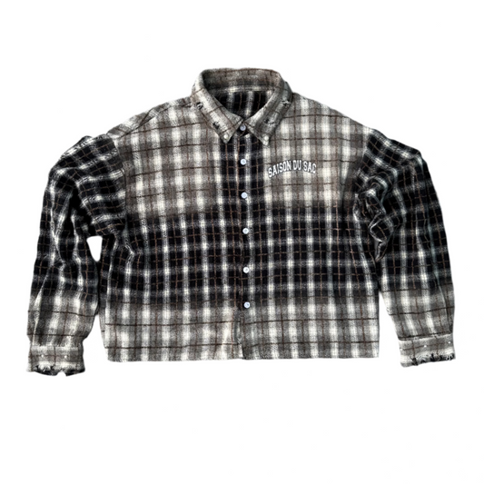 Pearl Cropped Distressed Flannel