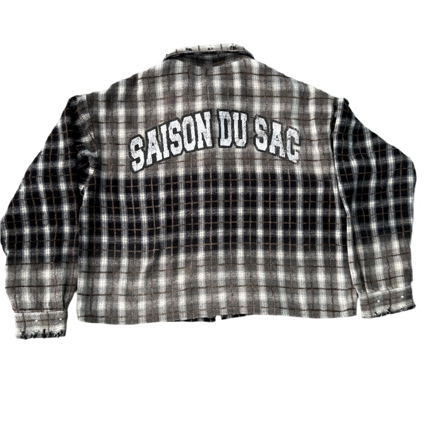 Pearl Cropped Distressed Flannel